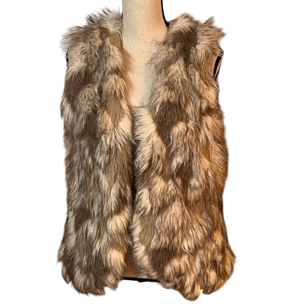 Free People Call Of The Wild Faux Fur Reversible Vest Sz-M
